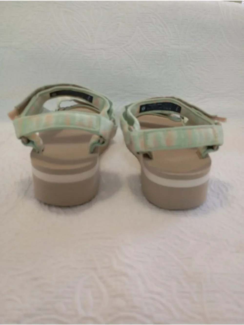 Teva Womens Platform Sport Sandals Pastel Strappy Repreve Size  9